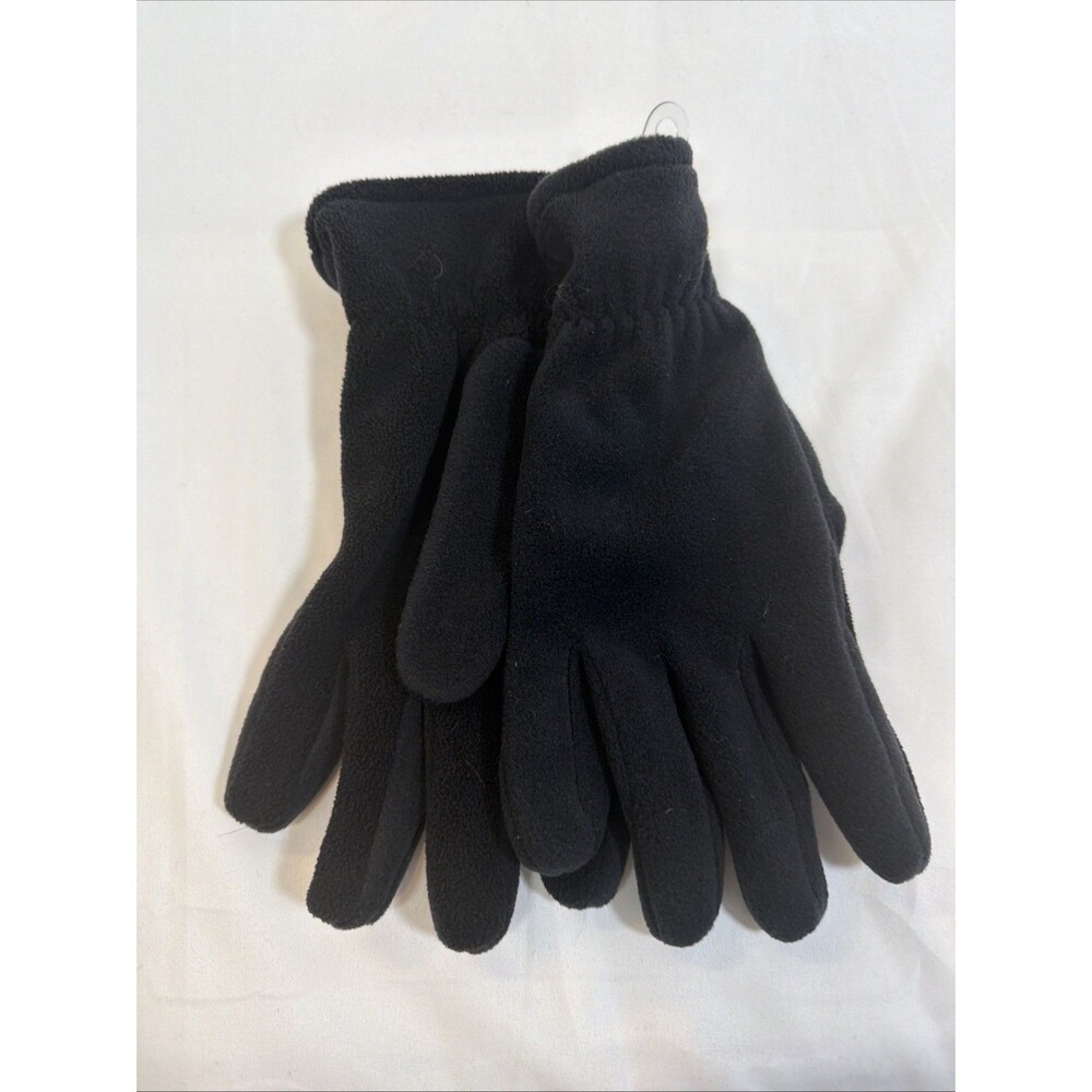 All in Motion Fleece Pull On Winter Warm Gloves Mens Size L/XL Black Polyester
